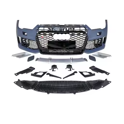 Hot Car 2016-2018 A7 S7 Front Bumper Kit RS7 Style Look Body Kits With Honeycomb Grille A7 S7 C7.5 2
