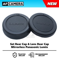 Set Body Cap & Lens Rear Cap Lumix Panasonic Mirrorless G7 G85 G90 G95 GF8 GF9 GF10 GX85 GH4 GH5