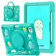 Kids Cartoon Heavy Duty Hybrid Case For iPad Pro11 2024 M4 A2836 A2837 A3006 360 Rotatable Stand Cov