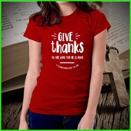 Bible Verse Give Thanks Statement Tshirt for Women 27
