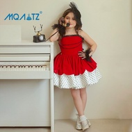 MQATZ ชุดชุดคอสเพลย์ฮัลโลวีนราชินีแดงสำหรับงานเลี้ยงคริสต์มาสเด็กสาวเทศกาลเสื้อผ้าเจ้าหญิง ASW029ชุด