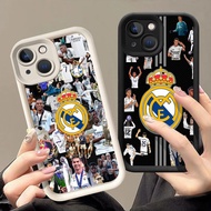 Q-32 Real-Madrid Black white Case for iPhone 15 14 Pro Max Plus