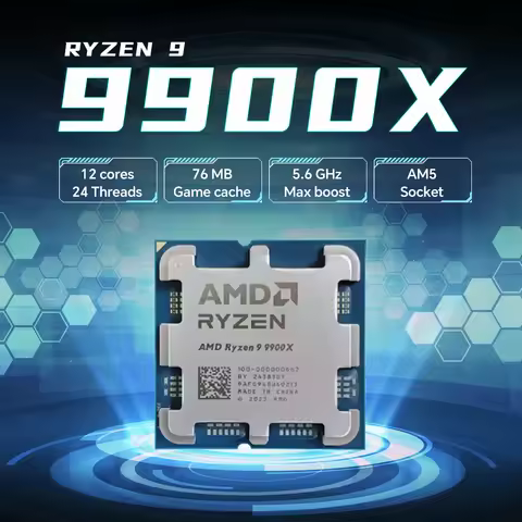 AMD Ryzen 9 9900X 12-Core 24-Thread 4NM L3=64M NEW Processor 120W 4.4GHz Socket AM5 R9 9900X DDR5 bu