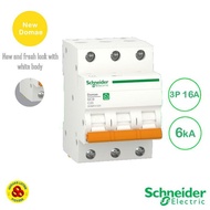 Special Schneider Mcb 3P 16A 6Ka New Domae Mcb Breaker 3 Phase 16 Amp 6Ka