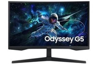 Samsung - 27吋 Odyssey G5 QHD VA 165Hz 曲面電競顯示器 LS27CG552ECXXK 香港行貨, 原廠三年上門保養