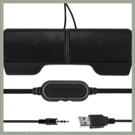 (QJWR) Clip on USB Speaker for Notebook Laptop PC Desktop Tablet Wired Stereo Speaker Line Controlle