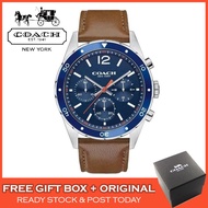 [Original & 2 Years Warranty] Coach SULLIVAN SPORT Chronograph Leather Men Watch Jam Tangan Lelaki 1