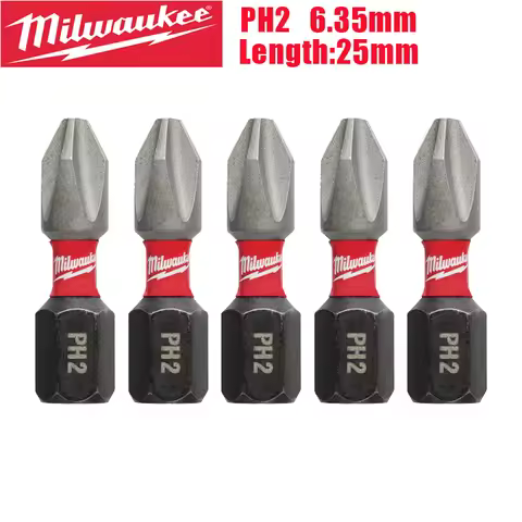 Milwaukee Original PH2 Drill Bits 63.5MM Length 25MM High Speed Steel With Magnetism Alloy Metal Woo