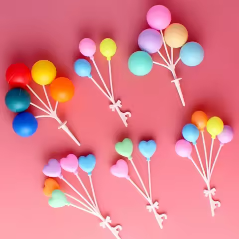 1pcs Colorful Love Cake decorations Birthday Party Dessert Table Colorful Cake Plugin