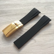 Suitable for rolex Watch Strap Arc Original rolex Rubber Silicone Black Green Blue Water Ghost Brace