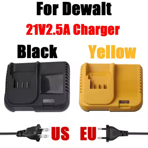 For Dewalt 21V 0.5A 2.5A Lithium Battery Replacement Fit Power Tool BatteryCharger DCB200 DCB201 DCB