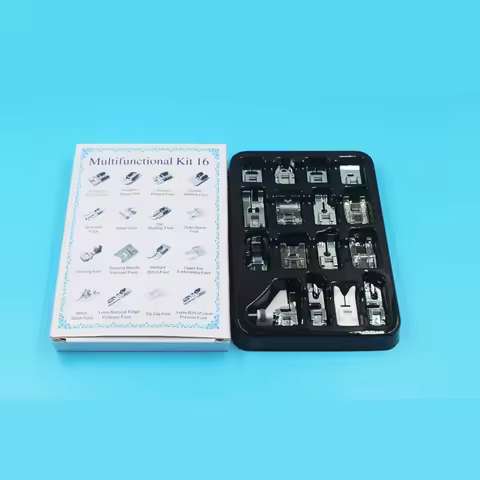 16 PCS Sewing Machine Presser Foot Set for Singer Brother Babylock Janome Snap on Low Shank Sewing M