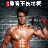 CNY SPECIAL DISCOUNT Premium 40KG dumbell+barbell+Ab Wheel Rollout set 3 in 1
