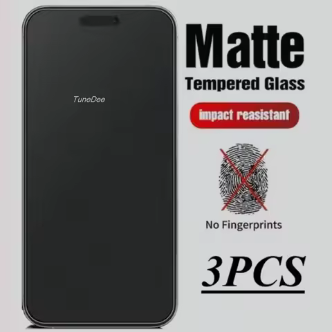 3Pcs 9H Hardness Matte Screen Protectors For iPhone 16 Pro Max 17 15 14 6 7 8 Plus 13 12 11 Pro XR X