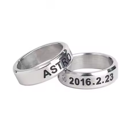 Astro Kpop Ring Necklace moonbin astro anniversary Birthday Ring Necklace with Chain ASTRO MOON BIN 