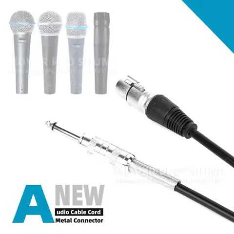 XLR Female 6.3MM Mic Cord Compatible With Shure SM58 SM57 SM 58 57 S Beta 58A 57A Microphone Cable A