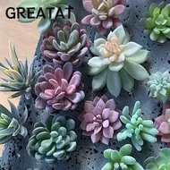 GREATAT Green Desktop Bedroom Fake Plants Party Supplies Artificial Succulents Plants