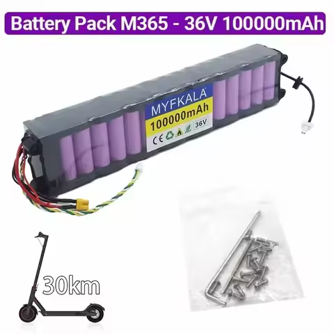 2025 New 36V 100Ah Battery for Xiaomi M365/Pro/1S Special Battery Pack 36V Battery Riding 30km BMS+C