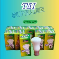 60W TYH SUPERLUX LIGHT BULB/INCANDESCENT BULB/240V/B22 BASE/FROSTED BULB