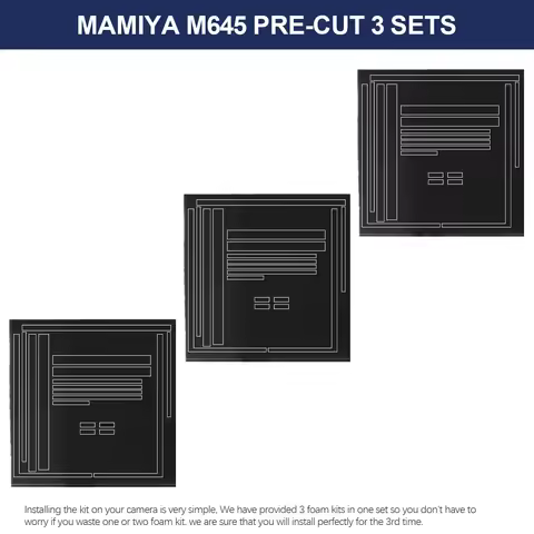 eTone Pre-cut Light Seal Foam Sponge Replacement Repair Kits for Mamiya M645/M645 J/M645 1000S Camer