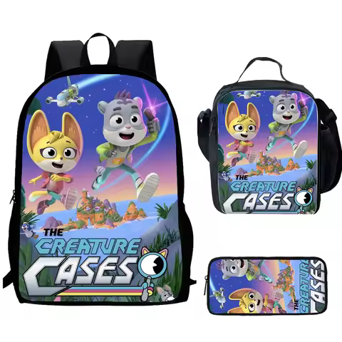 3pcs set Child Game The C-Creature Cases School Backpack with Lunch Bags ,Pencil Bags School Bags fo