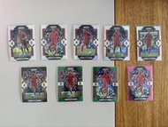 2022/23 英超 Panini Prizm 利物浦 Liverpool 特別版足球咭九張 (Silver, Hyper, Multicolor, Green Pulsar & Pink Stars