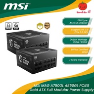 MSI MAG A750GL | A850GL PCIE5 Gold Full Modular ATX 3.0 Power Supply - 750W | 850W