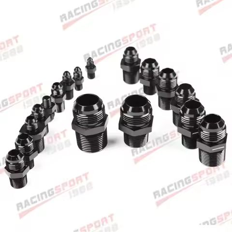 2PCS Straight 3AN 4AN 6AN 8AN 10AN 12AN 16AN To 1/2" 1/4" 1/8" 3/4" 3/8" 1" NPT Straight Fuel Hose A