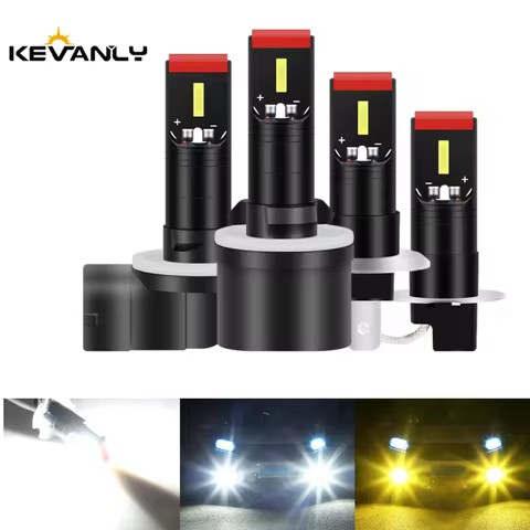 2Pcs H1 LED Bulb H3 Led Lamp 881 LED Super Bright Car Fog Lights Day Driving Running Light 12V 6000K