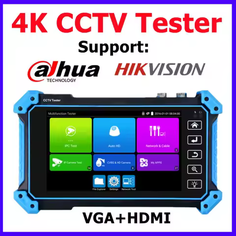 4K Camera Tester AHD CVI TV SDI Camera 4K IP Camera Tester IPC-5200C Plus PTZ VGA HDMI Input Cable T