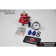 AEROMOTIVE FUEL REGULATOR FPR-005 WITH  METER RED ANODIZED