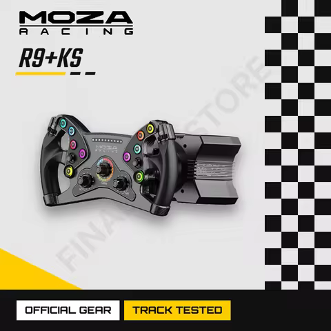 MOZA Racing R9 V3 Direct Drive Wheel Base + KS Steering Wheel KS Steering Wheel for PC Sim Racing, E