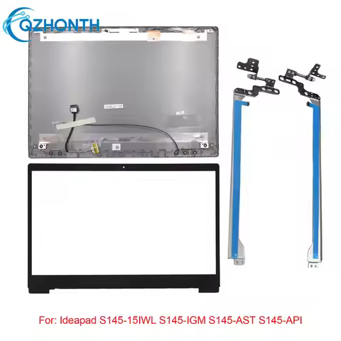 New LCD Back Cover + Front Bezel + Hinges For Lenovo Ideapad S145-15IWL S145-IGM S145-15AST S145-15A