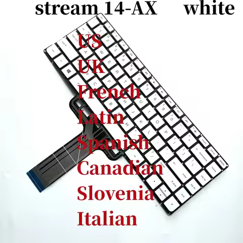 100%New Original For HP stream 14-AX laptop keyboard white V150546HS1 NSK-CX3SQ