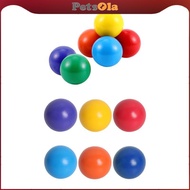 [PETSOLA] 6x Rainbow Wooden Balls Color Recognition Replacement 1.77 inch Matching Games