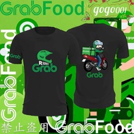 Baju Sulam Grab Simple Grab Food RIDER T-Shirt Ready Stock Baju Grab Food Delivery Pure Cotton Short