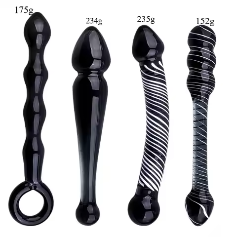 Glass Anal Stopper Magic Wand Anus Expansion Pulling Bead Masturbation Sexual Erotic Buttplug Dilato
