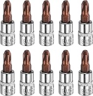 HARFINGTON 10pcs PZ3 Phillips Bit Socket 1/4" Square Drive Cross Head Extension Impact Bit Power Nut