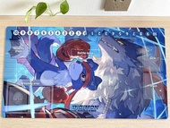 Digimon Playmat DTCG CCG Mat Gaogamon & Gaomon Trading Card Game Mat Desk Table Gaming Play Mat Mous