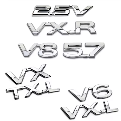 2.5V V6 V8 VX VXR TXL VXL Emblem for Toyota Reiz Land Cruiser Prado Rav4 Tundra Trunk Lid Sticker Di
