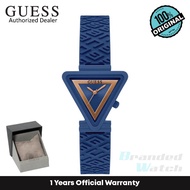 [Official Warranty] Guess GW0543L7 Women's Blue Dial Blue Silicone Strap Watch