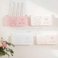 Wifi Router Box, Bear Pattern Wifi Transmitter Hanging Shelf