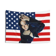 Cross-Border Supply Aespa Winter Black Hair Kpop American Flag Flag Birthday Gift and Concert Mercha