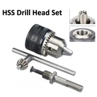 1.5mm-13mm SDS Drill Chuck Head Set Adapter Converter with Adaptor Key Tool for Bosch Makita GBH Drill / Kepala Gerudi