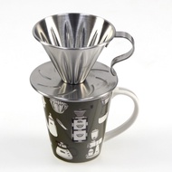 Kalita 馬克杯(咖啡杯、水杯)300ml-卡其加 MILA不鏽鋼咖啡濾杯組合