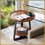 Coffee Table Living Room  round Double-Layer Side Table Homestay Hotel Sofa Small Table Side Table U