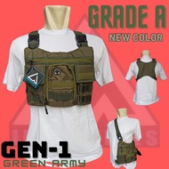 AIND Running Vest Bag Gear Tactical Army Tas Olahraga Hijau Polos