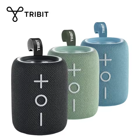 TRIBIT StormBox Mini Bluetooth Speaker, 12W 360° Sound With XBass, LEDs, 12 Hours playtimes, IPX7 Wa
