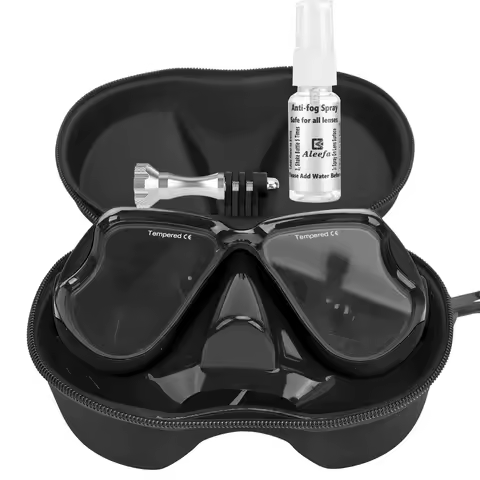 Myopia Diving Mask Holder For GoPro goggles silicone glasses Tempered Glass with Anti-fog Spray