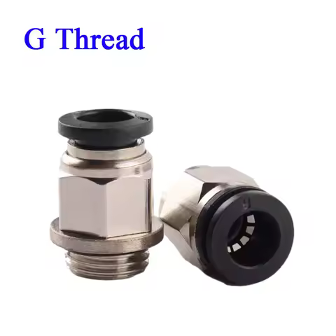 PC Pneumatic Quick Connector Black Cop G Thread 1/8" 1/4" 3/8" 1/2" Bsp External Zinc Thread Pipe Wa